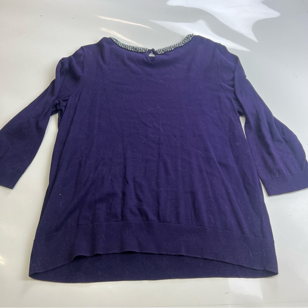 Talbots women’s purple sweater 1X m136-40 - Picture 2 of 3